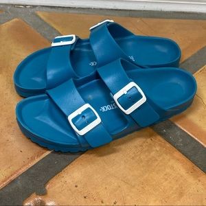 Birkenstock Blue Rubber Arizona Sandals